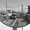 休日のローカル線 3/4 -ミラーに写して-