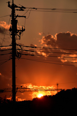 どこにでもある夕日