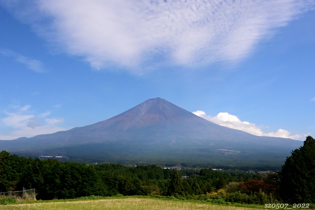 富士山×秋雲