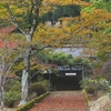 小さな神社と秋の色