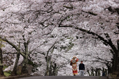 松本市城山公園にて