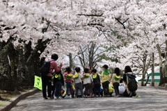 松本市城山公園にて