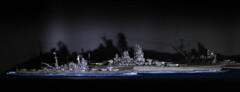 巡洋艦 筑摩　戦艦 大和　1/700モデル