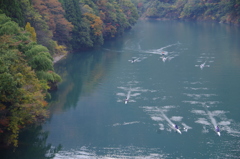 神通峡でカヌー