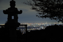 お寺からの夜景