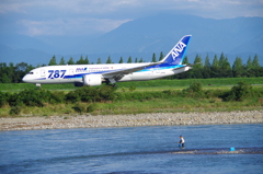 787と鮎釣りの人