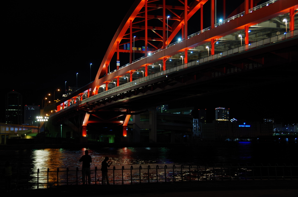 親子で夜釣り