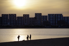 2月日没前のお散歩