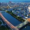 水の都　大阪夜景