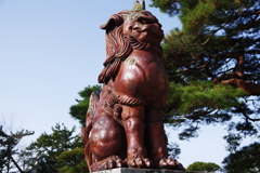 白山神社狛犬　吽さん