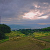 棚田はざかけ夕暮れ