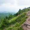 四阿山登山道夕立前