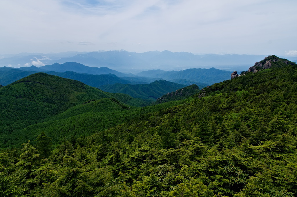 南アルプスと瑞牆山