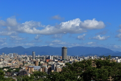 愛宕神社から見た福岡市内の景色