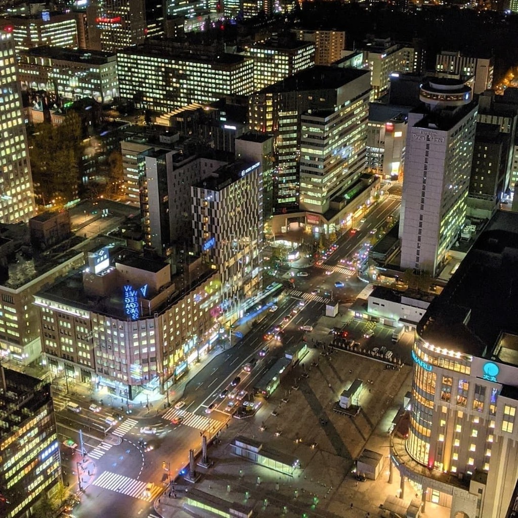 JR札幌駅前夜景