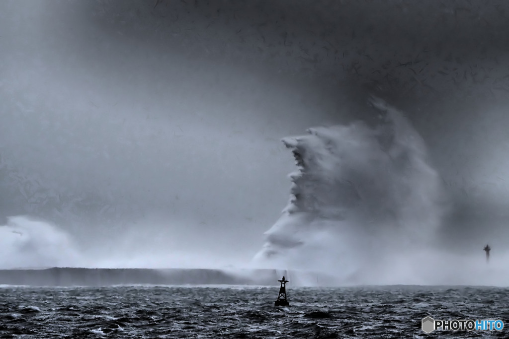 海　荒れる