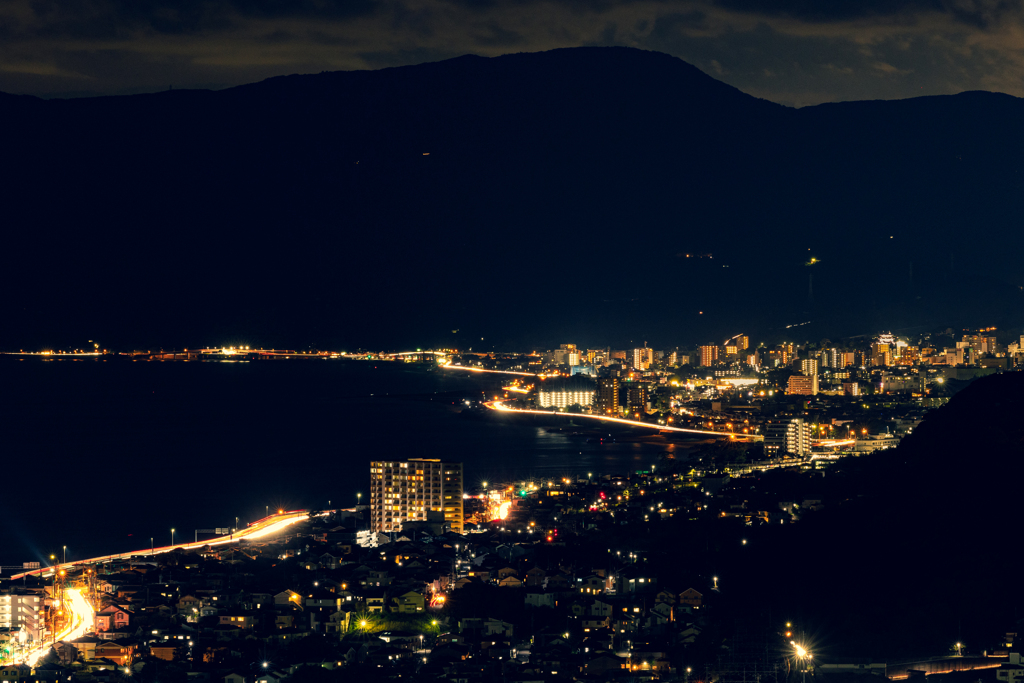 吾妻山公園　夜景の練習2
