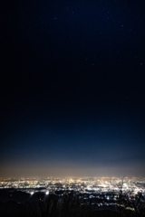 大山より、夜景の練習