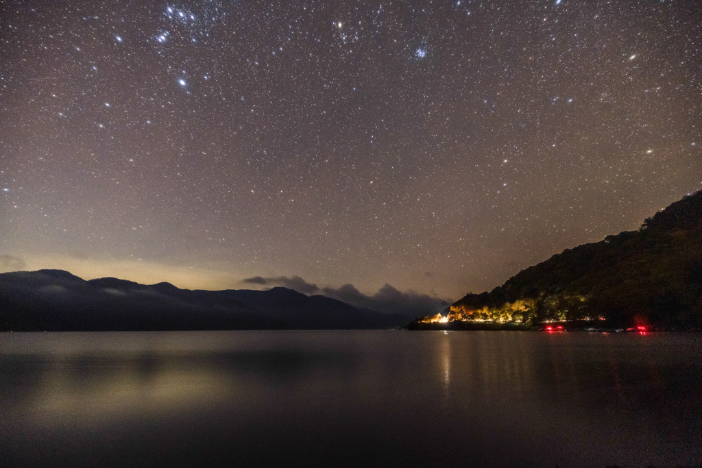 中禅寺湖の星空