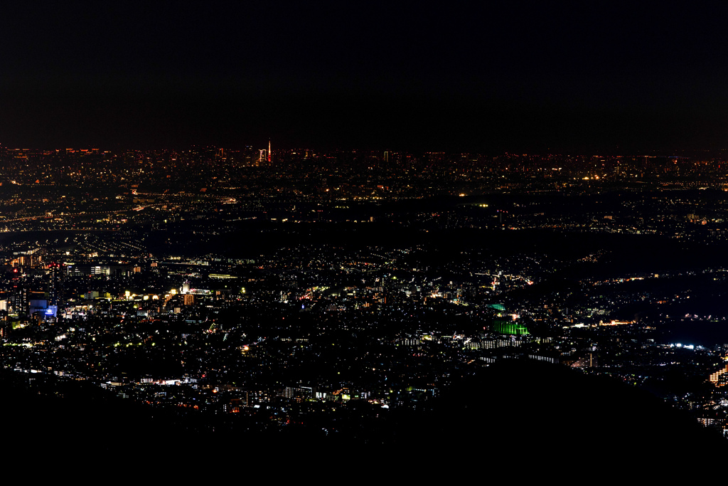景信山より、夜景の練習2