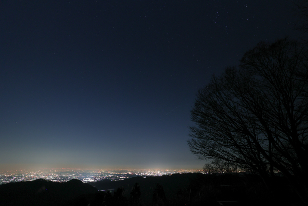 都市夜景と星空の練習だったもの