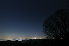 都市夜景と星空の練習だったもの
