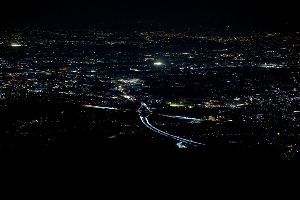 大山より、夜景の練習2