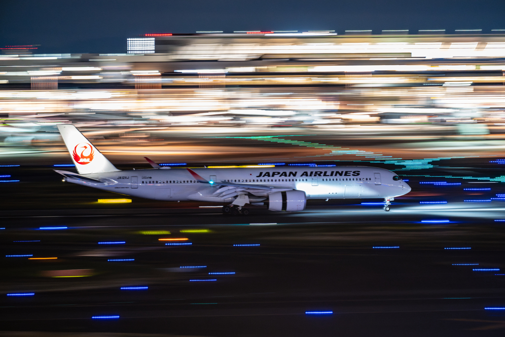 羽田空港　流し撮り