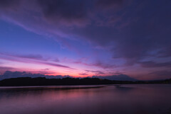 御所湖夕景