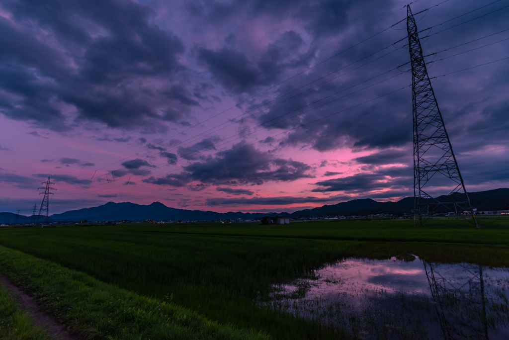 梅雨明け間近の夕焼け