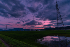 梅雨明け間近の夕焼け