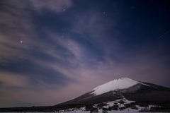 岩手山とオリオン