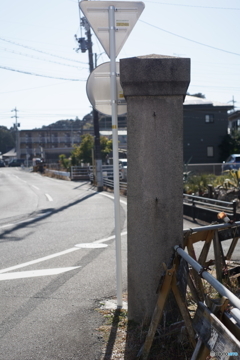 道端のトマソン門柱