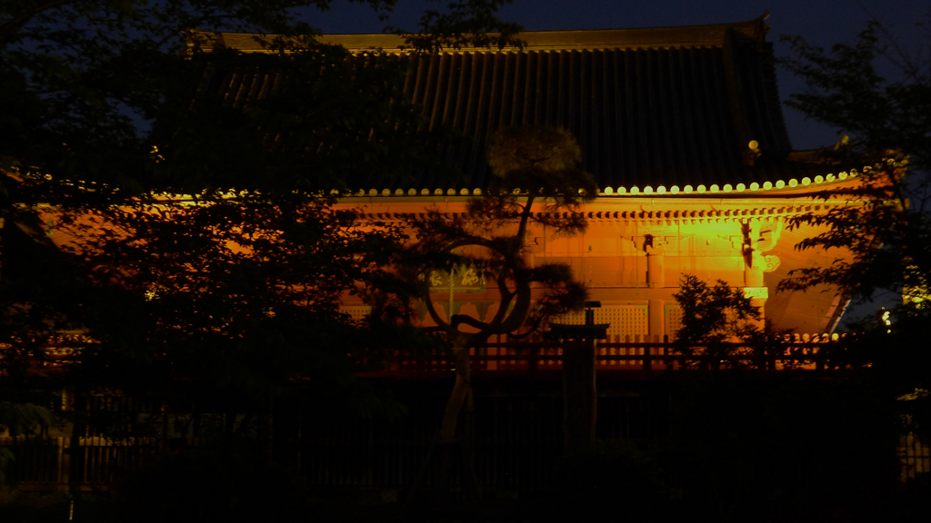 寺 夜景
