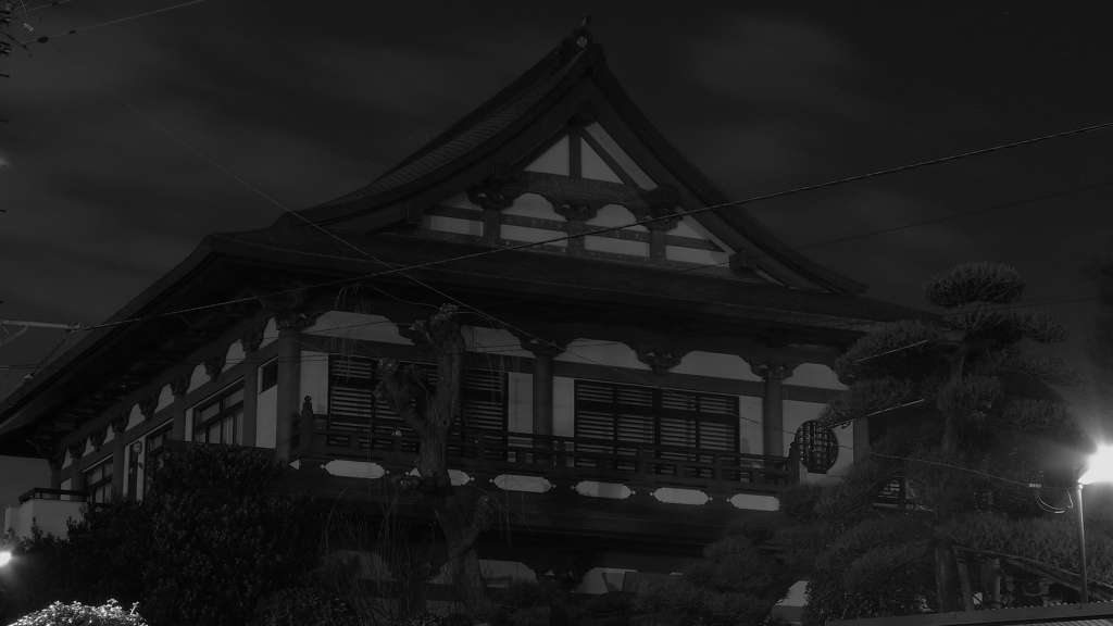 寺 夜景