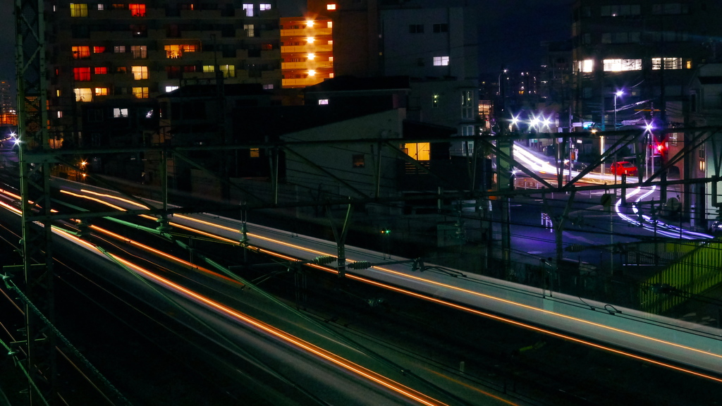 夜景 道路