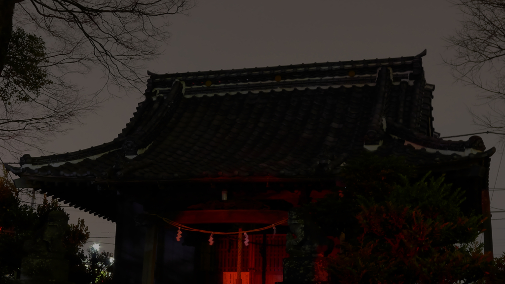 寺 夜景