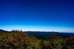 棒ノ嶺から見る日光白根山と男体山