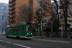 三吉神社と路面電車