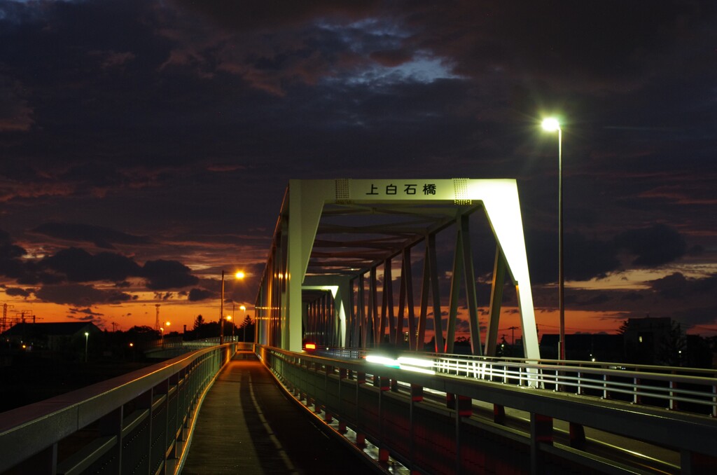 夕焼を浴びて