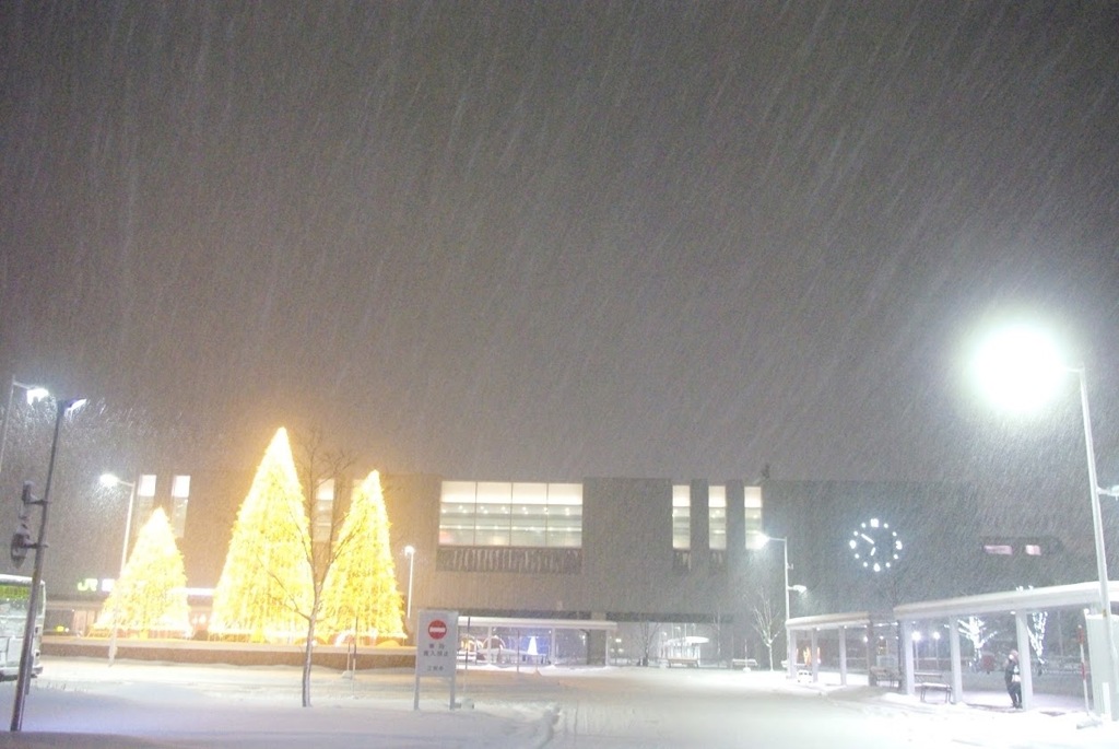 吹雪のイルミネーション