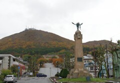 紅葉の函館山