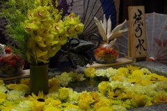 諏訪神社　花手水