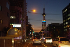 夕方のテレビ塔