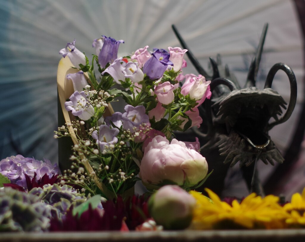 初夏の花手水