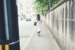 Beautiful woman walking