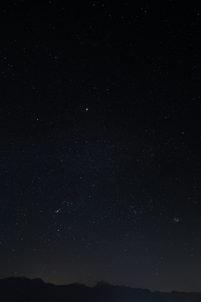 星空と南アルプス