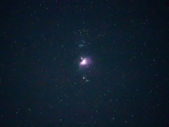 手持ち撮影でオリオン大星雲
