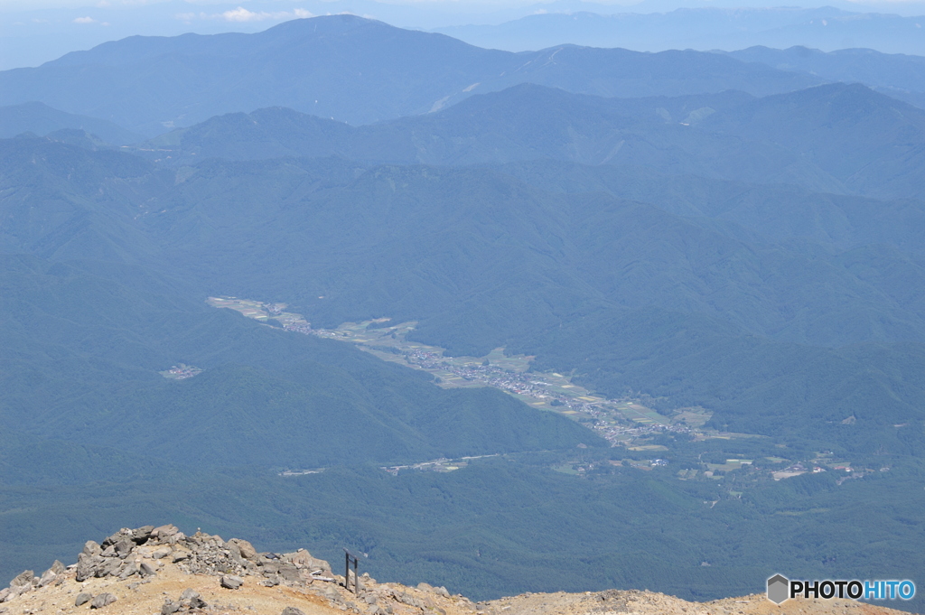御嶽山山頂から。