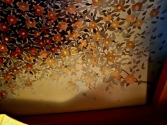 天井に椿の絵